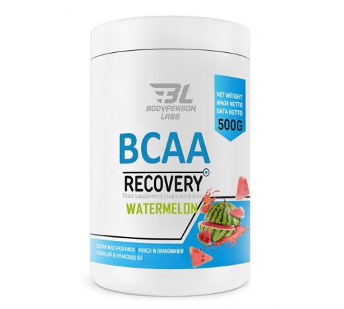 Амінокислоти, BCAA Recovery, Bodyperson Labs, 500 грам (Кавун)