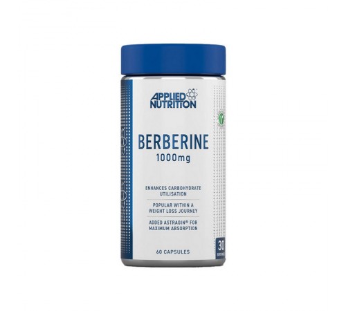 Берберин, Berberine with Astragin, Applied Nutrition, 60 капсул