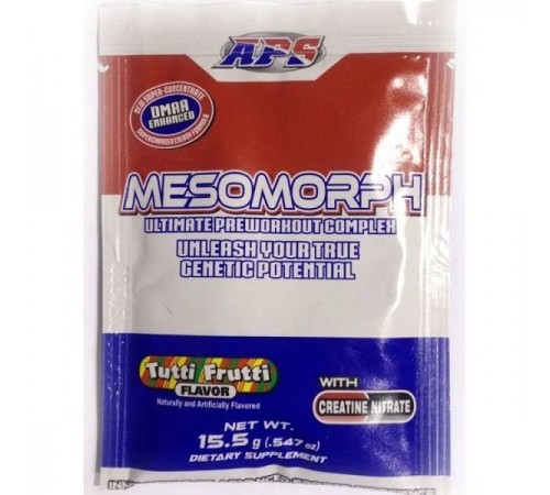 Предтренировочный комплекс Мезоморф, Mesomorph, APS, Пробник 15,5 грамм (Tutti frutti)