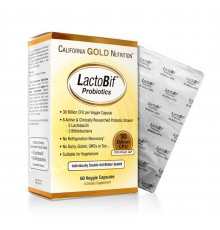 Пробіотик, LactoBif Probiotics, California Gold Nutrition, 30 млд, 60 капсул