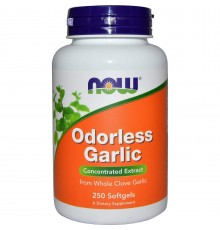 Чеснок, Odorless Garlic, Now Foods, без запаха, 50 мг, 250 капсул
