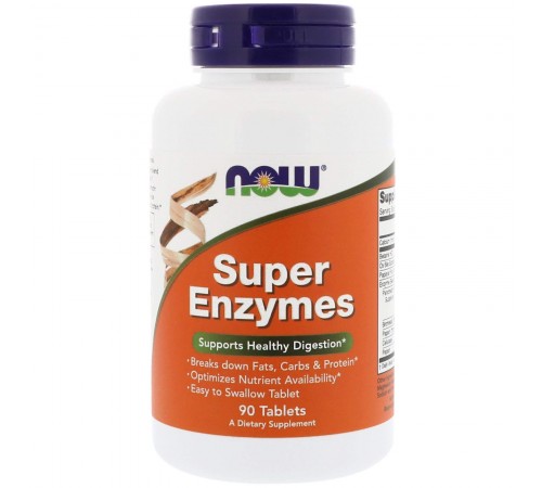 Супер Энзимы, Super Enzymes, Now Foods, 90 таблеток