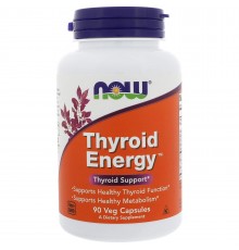 Комплекс для Щитоподібної залози, Thyroid Energy, Now Food, 90 капсул