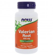 Корень валерианы, Valerian Root, Now Foods, 500 мг, 100 капсул