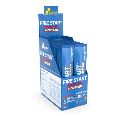 Предтренировочный комплекс, Fire Start Energy Gel + Caffein, 36 грамм, (Черная смородина)