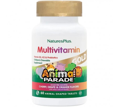 Мультивітаміни для дітей Multi-Vitamin & Mineral, Nature's Plus, 60 таблеток (Асорті смаків)