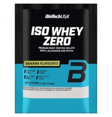 Изолят сывороточного протеина, Iso Whey Zero, BioTech, 25 грамм, (Банан) Пробник