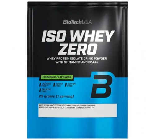 Изолят сывороточного протеина, Iso Whey Zero, BioTech, 25 грамм, (Фисташка) Пробник
