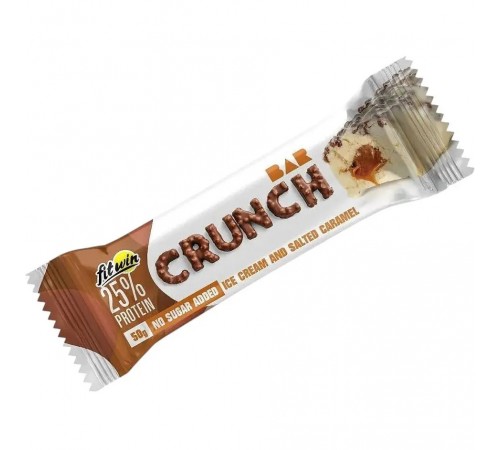 Протеиновый батончик Crunch Bar, FitWin, 50 грамм (Мороженое-соленая карамель)