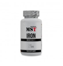 Залізо бісгліцинат, Iron Bisglycinate, MST, 21 мг, 60 капсул