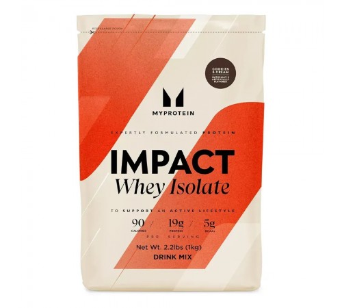 Сывороточный протеин, Impact Whey Protein, Myprotein, 1000 грамм, Печенье-крем
