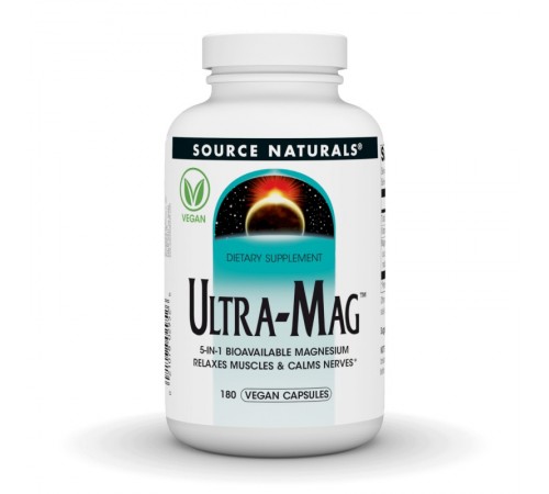 Магній (ультра), Ultra-Mag, Source Naturals, 180 капсул Магній (ультра), Ultra-Mag, Source Naturals, 180 капсул