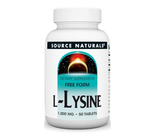 L- Лізин, L-Lysine, Source Naturals, 1000 мг, 50 таблеток L- Лізин, L-Lysine, Source Naturals, 1000 мг, 50 таблеток