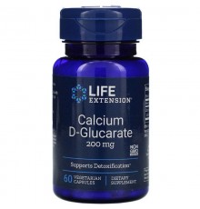 Кальцій Д-глюкарат, Calcium D-Glucarate, Life Extension, 200 мг, 60 капсул