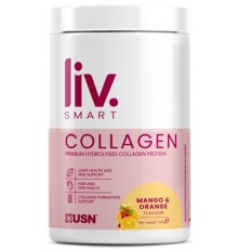Морський колаген, LivSmart Marine Collagen, USN, 330 грам (Манго-апельсин)