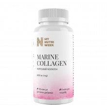 Морской коллаген, Marine Collagen, MyNutriWeek, 2000 мг, 120 капсул