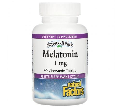 Мелатонин, Melatonin, Natural Factors, 1 мг, 90 таблеток Мелатонин, Melatonin, Natural Factors, 1 мг, 90 таблеток