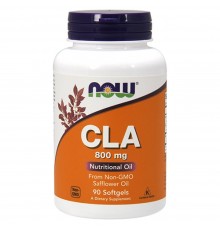 Кон'югована лінолева кислота, CLA, Now Foods, 800мг, 90 капсул