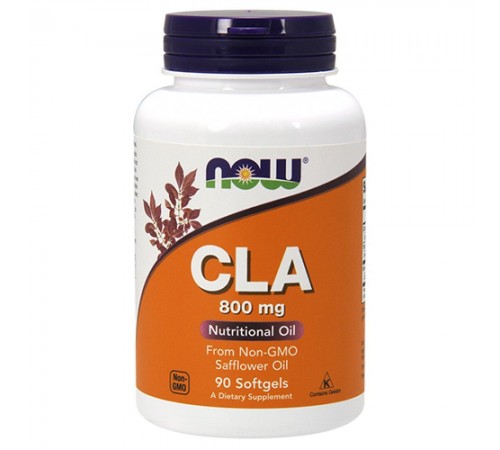 Конъюгированная линолевая кислота, CLA, Now Foods, 800мг, 90 капсул Конъюгированная линолевая кислота, CLA, Now Foods, 800мг, 90 капсул