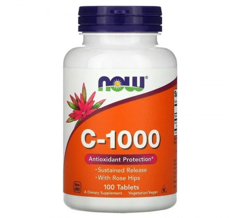 Витамин С, С-1000, Now Foods, 100 таблеток