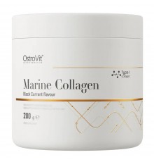 Морской Коллаген, Marine Collagen, Ostrovit, 200 грамм (Черная смородина)