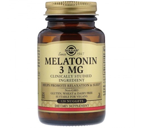 Мелатонин, Melatonin, Solgar, 3 мг, 120 таблеток Мелатонин, Melatonin, Solgar, 3 мг, 120 таблеток