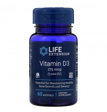Вітамін Д3, Vitamin D3, Life Extension, 7000 МО, 60 капсул