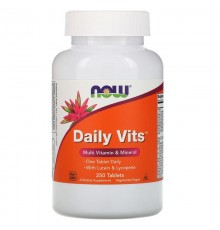 Мультивітаміни та мінерали, Daily Vits, NOW Foods, 250 таблеток