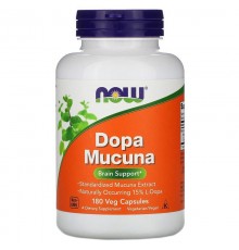 Мукуна Жгучая, Dopa Mucuna, Now Foods, 180 капсул