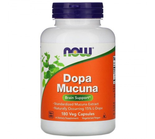 Мукуна Жгучая, Dopa Mucuna, Now Foods, 180 капсул Мукуна Жгучая, Dopa Mucuna, Now Foods, 180 капсул