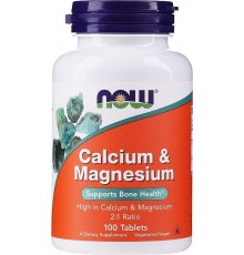 Кальцій + Магній, Calcium + Magnesium, Now Foods, 100 таблеток
