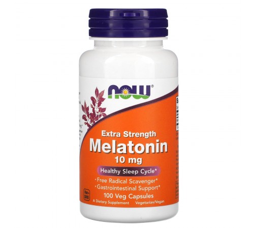 Мелатонин, Melatonin, Now Foods, 10 мг, 100 капсул Мелатонин, Melatonin, Now Foods, 10 мг, 100 капсул