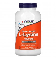 L- лізин, L-Lysine, Now Foods, 1000 мг, 250 таблеток
