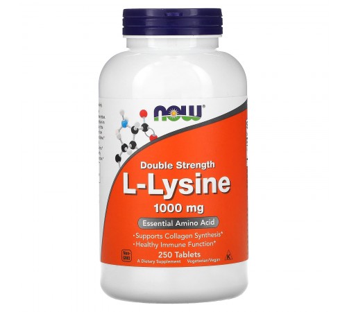 L-лизин, L-Lysine, Now Foods, 1000 мг, 250 таблеток L-лизин, L-Lysine, Now Foods, 1000 мг, 250 таблеток