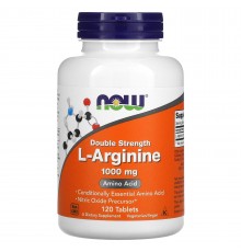 Л-Аргинин, L-Arginine, Now Foods, 1000 мг, 120 таблеток