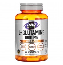 L- глютамін, L- Glutamine, Now Foods, 1000 мг, 120 капсул