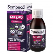 Бузина для детей с витамином С, Black Elderberry + C, Sambucol, 120 мл