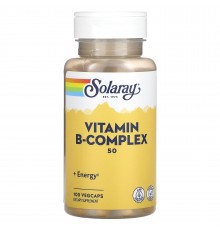 Комплекс вітамінів групи В, Vitamin B-Complex 50, Solaray, 50 мг, 100 вег.капсул
