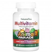 Вітаміни для дітей (Children's Multi-Vitamin), Nature's Plus, Animal Parade, 180 тваринок (Ассорті с
