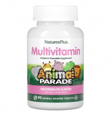 Мультивітаміни для дітей,Animal Parade, Nature's Plus, 90 таблеток (Кавун)