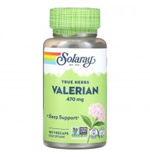 Валерьяна, Valerian, Solaray, 470 мг, 100 капсул