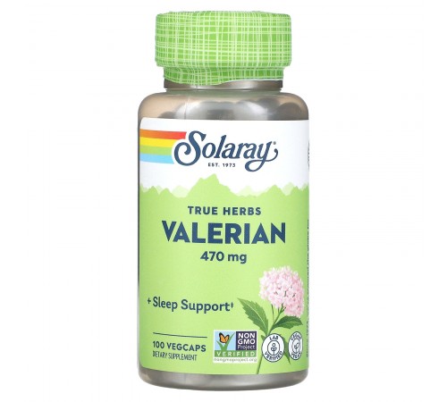 Валерьяна, Valerian, Solaray, 470 мг, 100 капсул Валерьяна, Valerian, Solaray, 470 мг, 100 капсул
