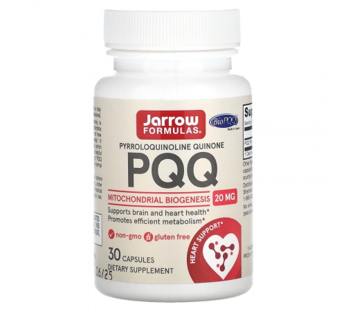 Пирролохинолинхинон, PQQ, Jarrow Formulas, 20 мг, 30 капсул Пирролохинолинхинон, PQQ, Jarrow Formulas, 20 мг, 30 капсул