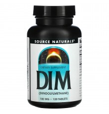 ДІМ, DIM, Source Naturals, 100 мг, 120 таблеток