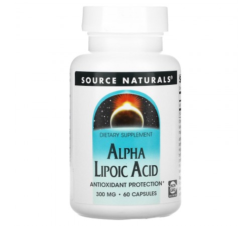 Альфа-липоевая кислота, Source Naturals, Alpha Lipoic Acid, 300 мг, 60 таблеток Альфа-липоевая кислота, Source Naturals, Alpha Lipoic Acid, 300 мг, 60 таблеток