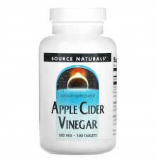 Яблучний оцет, Apple Cider Vinegar, Source Naturals, 500 мг,180 капсул