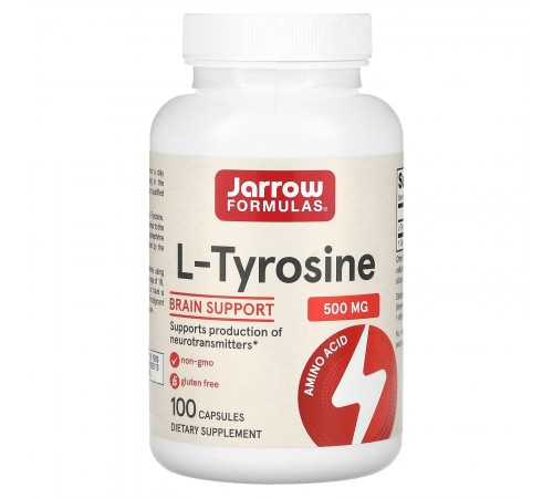 Тирозин, L-Tyrosine, Jarrow Formulas, 500 мг, 100 капсул Тирозин, L-Tyrosine, Jarrow Formulas, 500 мг, 100 капсул