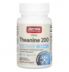 Теанин, Theanine, Jarrow Formulas, 200 мг, 60 капсул
