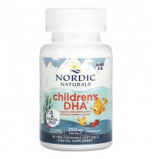 Риб'ячий жир для дітей, Children`s DHA, Nordic Naturals, 90 міні жувальних капсул