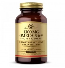 Риб'ячий жир, Омега 3 6 9 (Omega 3-6-9), Solgar, 1300 мг, 60 капсул